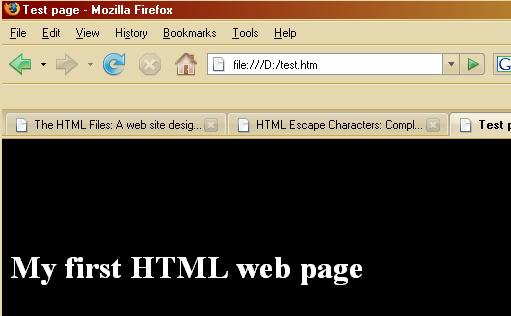 HTML page